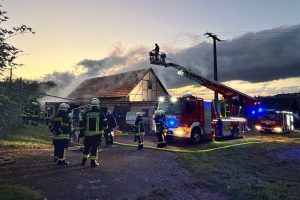 Feuerwehr Birkenfeld/Gräfenhausen übt beim TV Obernhausen